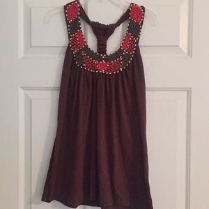 Beaded tank top.